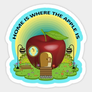 Apple House Sticker